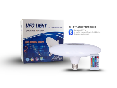 لمبة ليد ألوان RGB UFO بلوتوث مع سماعة داخلية